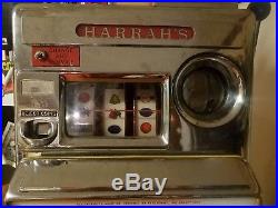 Antique $1 Harrah's Slot Machine Real Vegas Original 3 Reel Old Vintage Pace