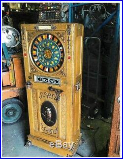 Antique 1898 Caille Bros Detroit 5 Cent Slot Machine Great Condition