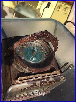 Antique 1914 Fey on the level roulette trade stimulator cast iron Vintage