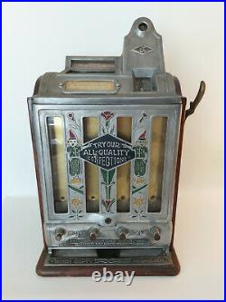Antique 1920's Jennings token trade stimulator Confection slot machine jackpot
