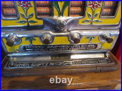 Antique 1920s Jennings Slot Machine (Fully Restored) with Stand