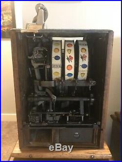 Antique 1928 Mills Poinsettia Mechanical Nickel Slot Machine