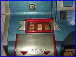 Antique 1930's 5¢ Slot Machine Mills Novelty Co. WORKS! Vintage Gambling Game