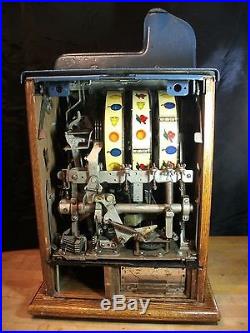 Antique 1930's MILLS CASTLE FRONT 10 CENT SLOT MACHINE Beautiful and Works