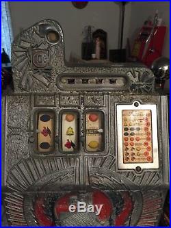 Antique 1930's Mills War Eagle 10cent Slot Machine Jackpot Payout Original