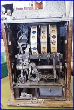 Antique 1930's Mills War Eagle 5 ct Nickel Slot Machine Jackpot Payout Original