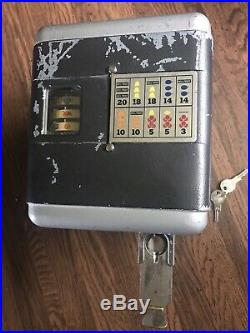 Antique 1930s Mills Vest Pocket Nickel Slot Machine Old Arcade Game Casino Works