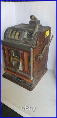 Antique 1932 Jennings 5 Cent Nickel Slot Machine All Original Fok Front Vendor