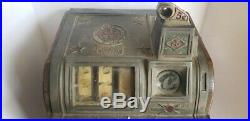 Antique 1932 Jennings 5 Cent Nickel Slot Machine All Original Fok Front Vendor