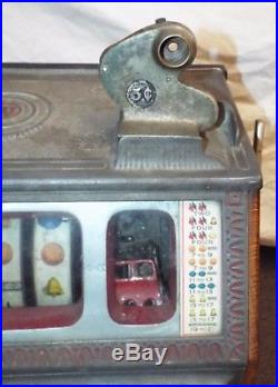 Antique 1934 WATLING WONDER BELL TWIN JACKPOT 5c Cent 3 Reel Manual SLOT MACHINE