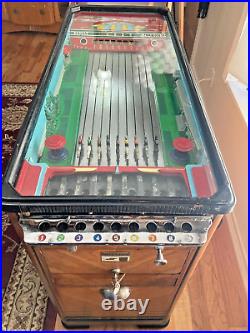 Antique 1938 Bally Rays Track 5 Cent Horse Racing Gambling Machine