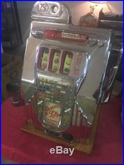 Antique 1940's BUCKLEY 25 Cent Slot Machine CrissCross Chicago USA Works