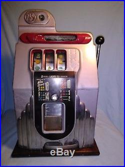Antique 1940's Buckley Mills 25 Cent Wild Deuce Slot Machine, Working 100%