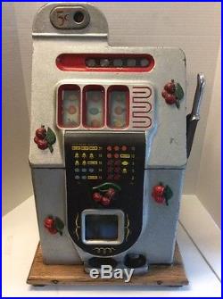 Antique 1940's Mills Black Cherry 5 Cent Slot Machine Restoration Project