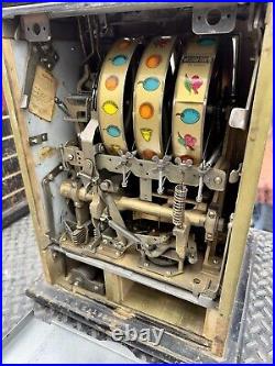 Antique 1940's Mills Golden Falls 10 Cent Gold Slot Machine