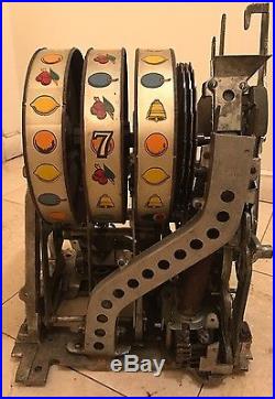 Antique 1940's Mills Jewel Bell 5 Five Cent Slot Machine Recently Serviced