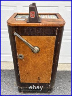 Antique 1941 O. D. Jennings Silver Moon 5 Cent Console Slot Machine Restoration