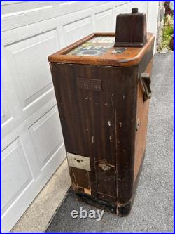 Antique 1941 O. D. Jennings Silver Moon 5 Cent Console Slot Machine Restoration