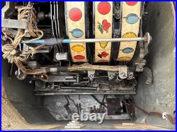 Antique 1941 O. D. Jennings Silver Moon 5 Cent Console Slot Machine Restoration