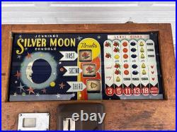 Antique 1941 O. D. Jennings Silver Moon 5 Cent Console Slot Machine Restoration