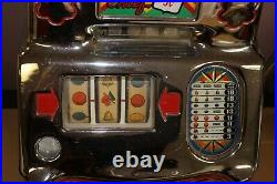 Antique 1946 JENNINGS STANDARD CHIEF 5c Nickel Slot Machine NICE/WORKS