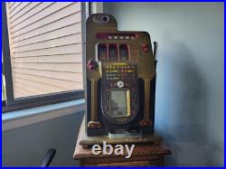Antique 1946s Mills Golden Falls 5 Cent Slot Machine 100% perfect condition
