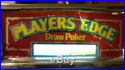 Antique 1986 Igt Players Edge 25 Cent Draw Poker Working Slot Machine