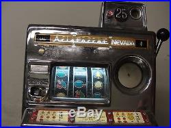 Antique. 25 cent Slot Machine From Star Dust Casino Nevada Aristocrat 1950s