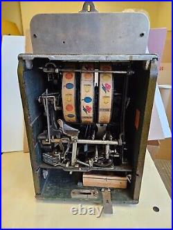 Antique 5 Cent Caille Brothers Superior Bell Slot Machine, ca. 1920 ATTIC FIND