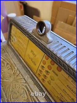 Antique 5 Cent Caille Brothers Superior Bell Slot Machine, ca. 1920 ATTIC FIND