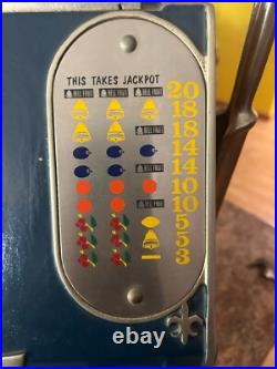 Antique 5¢ MILLS Novelty Co. Mystery Coin Op Slot Machine, circa 1930