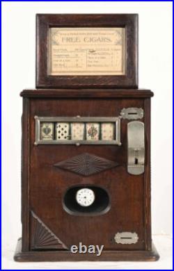 Antique 5¢ Mills Novelty Upright Perfection Cardtrade Stimulator