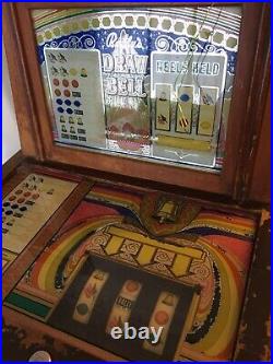 Antique 5 cent Slot Machine 1936 ballys wood used