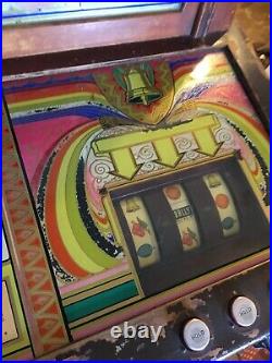 Antique 5 cent Slot Machine 1936 ballys wood used