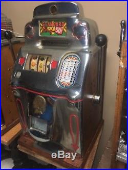 Antique 50 Cent Jennings Standard Club Chief Slot Machine Rare