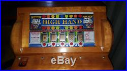 Antique Bally High Hand Slot Machine Coin Op Arcade Mills Jennings Pace