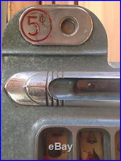 Antique Buckley 5 Cent One Armed Bandit Slot Machine