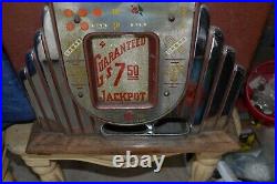 Antique Buckley Slot Machine 5 Cent Nice Working Original Local Pick-up In N. J