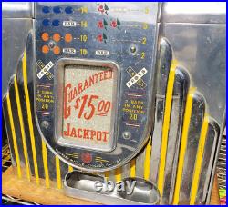 Antique Buckley dime slot machine art deco styling WORKS