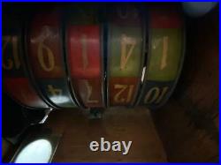 Antique Caille Good Luck Cigar Casino 5Wheel Penny Slot Machine Trade Stimulator