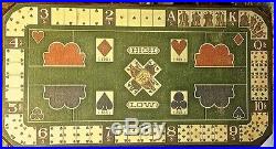 Antique DIANA card game layout board authentic Old West artifact 29 X 54