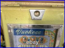 Antique English British 1 Cent Duchess MK III Slot Machine HEAVY PICKUP ONLY