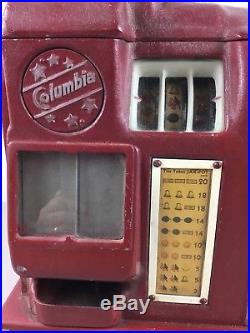 Antique Groetchen Columbia Slot Machine Vintage Player Coin Op