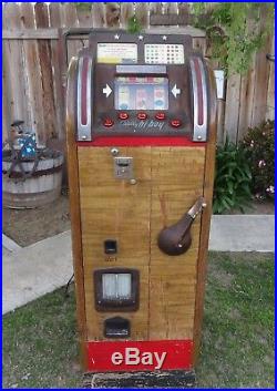 Antique HTF Bally Hi-Boy 5-Cent Console Slot Machine 1946-47 Nice Restoration
