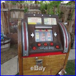 Antique HTF Bally Hi-Boy 5-Cent Console Slot Machine 1946-47 Nice Restoration