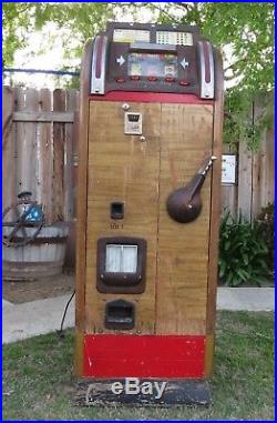 Antique HTF Bally Hi-Boy 5-Cent Console Slot Machine 1946-47 Nice Restoration