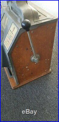 Antique Jennings 5 Cent 4 Star Indian Chief Slot Machine