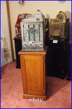 Antique Jennings 5 Cent Quality Mint slot machine 4 column 1930