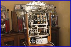 Antique Jennings 5 Cent Slot Machine Red New Frontier Hotel Light Up Star Chief