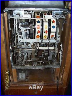 Antique Jennings Club Chief 5 cent Slot Machine withstand Works Late 1930's-1940's